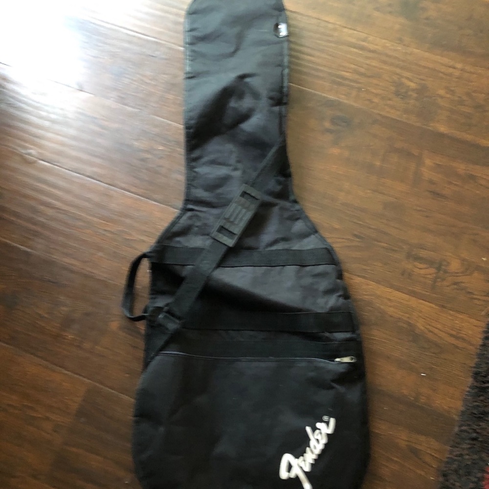 Black Fender guitar case